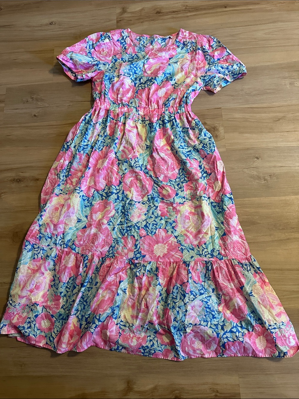 Baltic Born Pink and Blue Floral Casual Dress